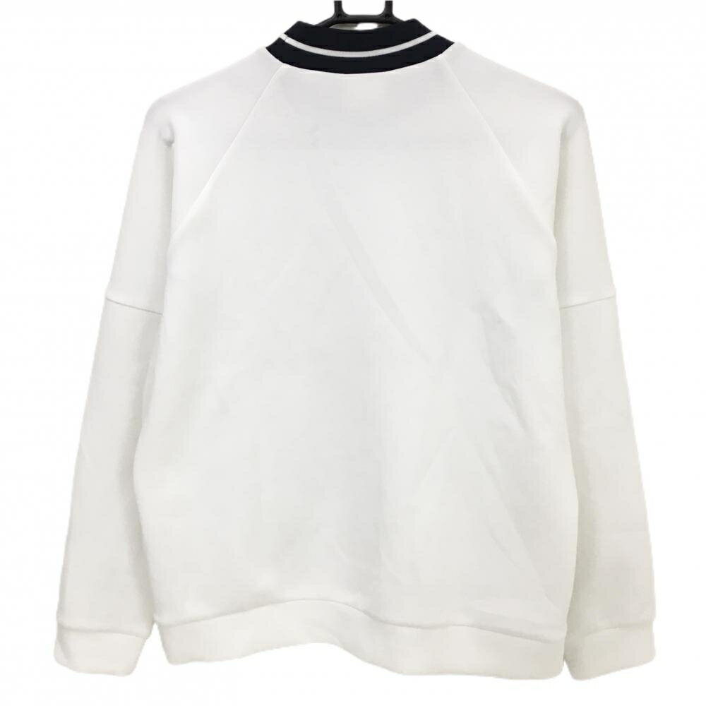 テーラーメイド トレーナー 白×黒 胸ロゴ 腹部ポケット レディース L ゴルフウェア 2023年モデル TaylorMade