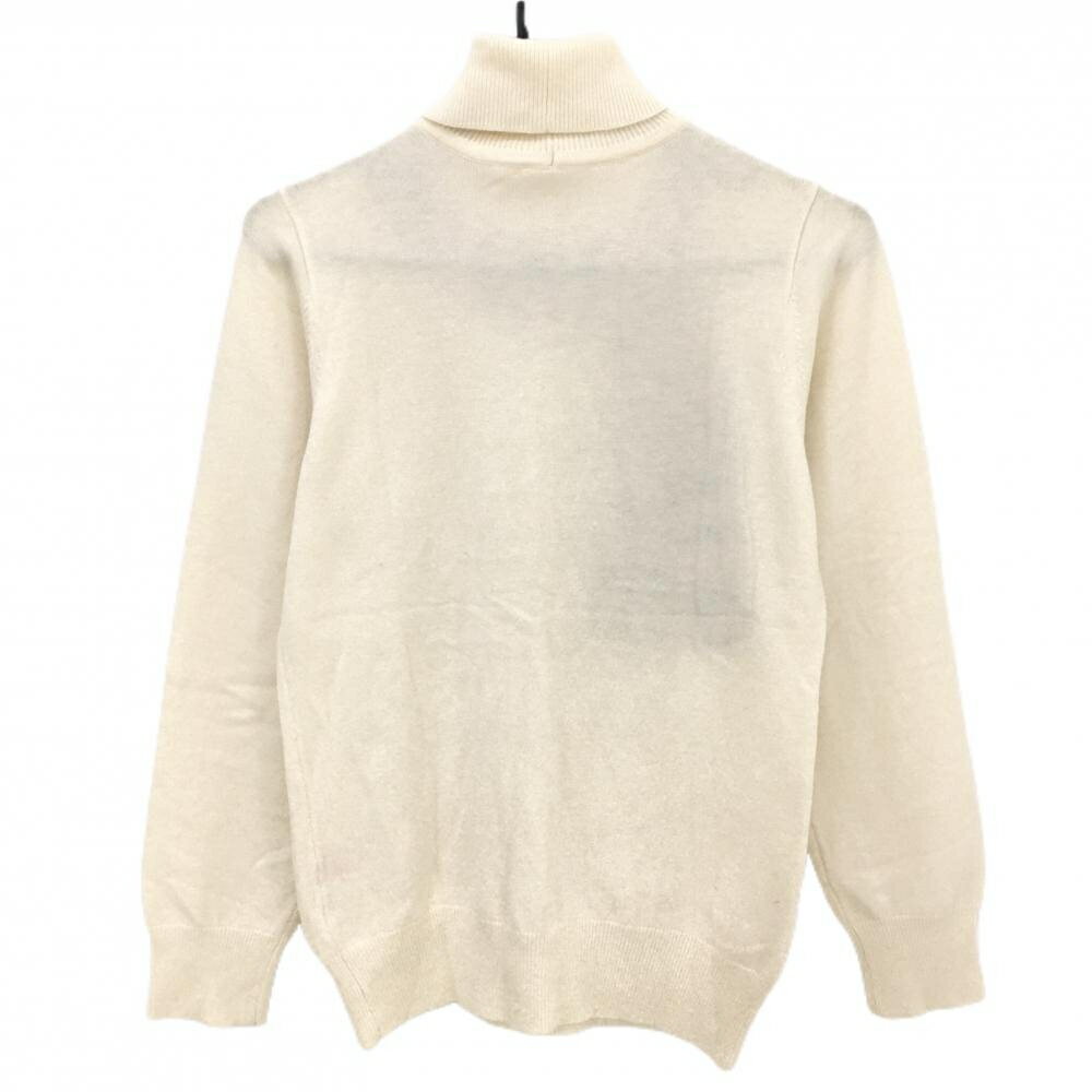 【超美品】マリクレールスポール タートルネックセーター ベージュ マフラー ウール混 ニット レディース L ゴルフウェア marie claire