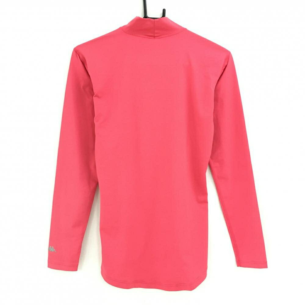 【超美品】カッパ ハイネックインナーシャツ ピンク ネックロゴ刺しゅう レディース M ゴルフウェア Kappa
