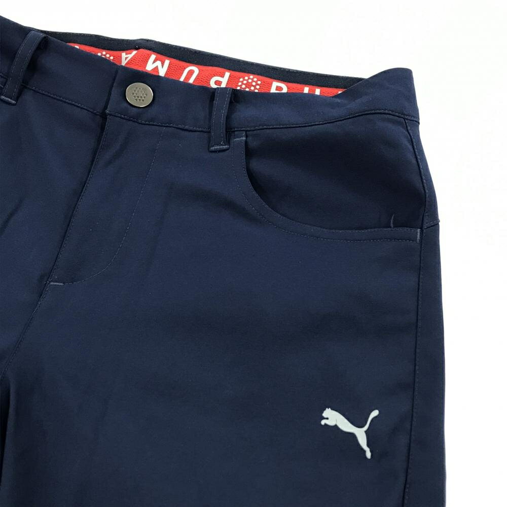 【美品】プーマ パンツ ネイビー 無地 メンズ S ゴルフウェア PUMA