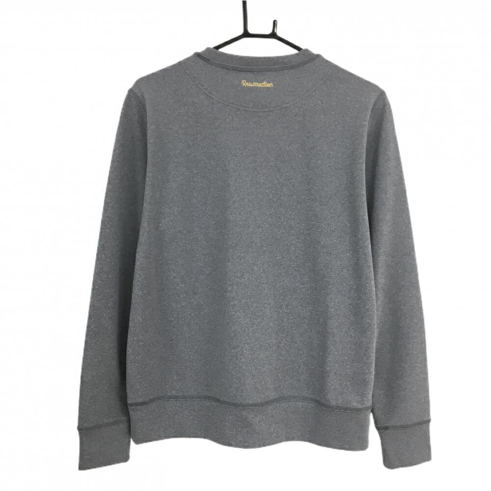 【新品】レザレクション トレーナー グレー 薄手 ロゴ刺しゅう メンズ M ゴルフウェア Resurrection
