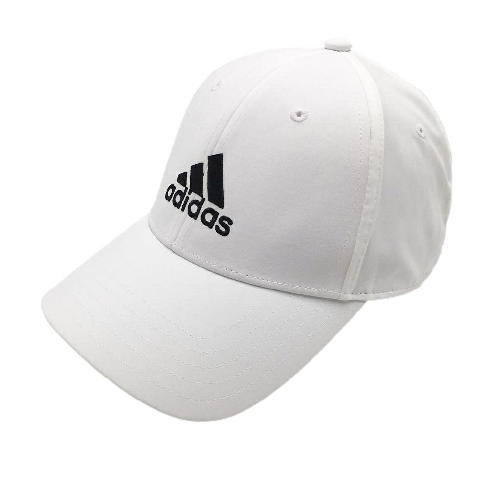 【美品】アディダス キャップ 白×黒 ロゴ刺しゅう OSFW(57-60cm) ゴルフウェア 2024年モデル adidas