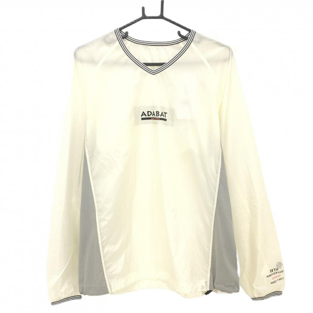 【新品】アダバット ブルゾン アイボリー 薄手 撥水 35周年記念モデル ナイロン100% メンズ 48(L) ゴルフウェア adabat