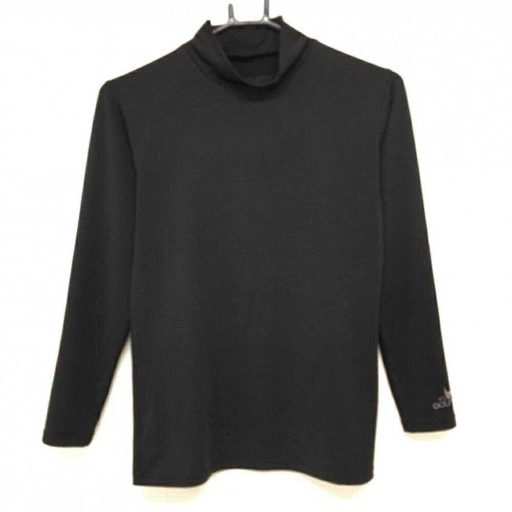 【美品】クランク ハイネックインナーシャツ 黒 ストレッチ レディース M ゴルフウェア CLUNK