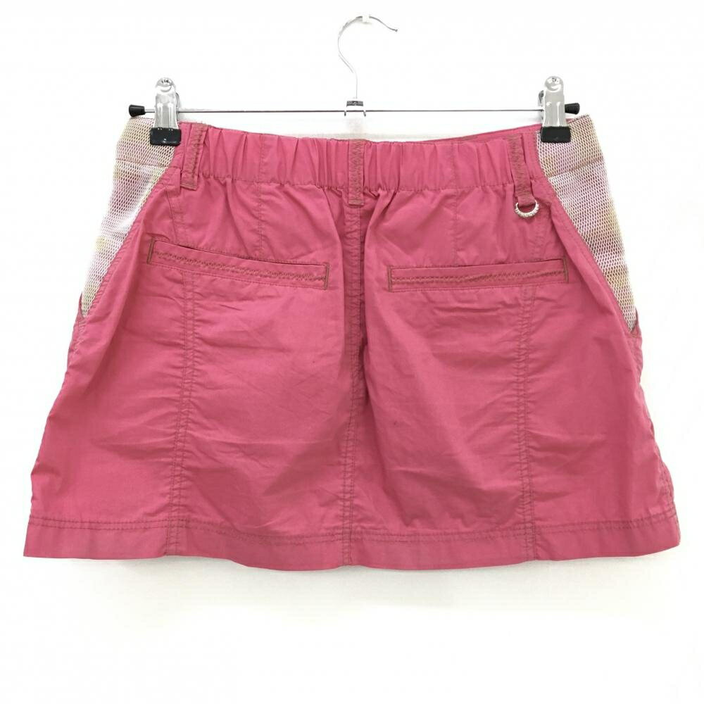 ヒールクリーク スカート ピンク ポケットメッシュ部分カモフラ柄 迷彩 レディース 40(M) ゴルフウェア Heal Creek