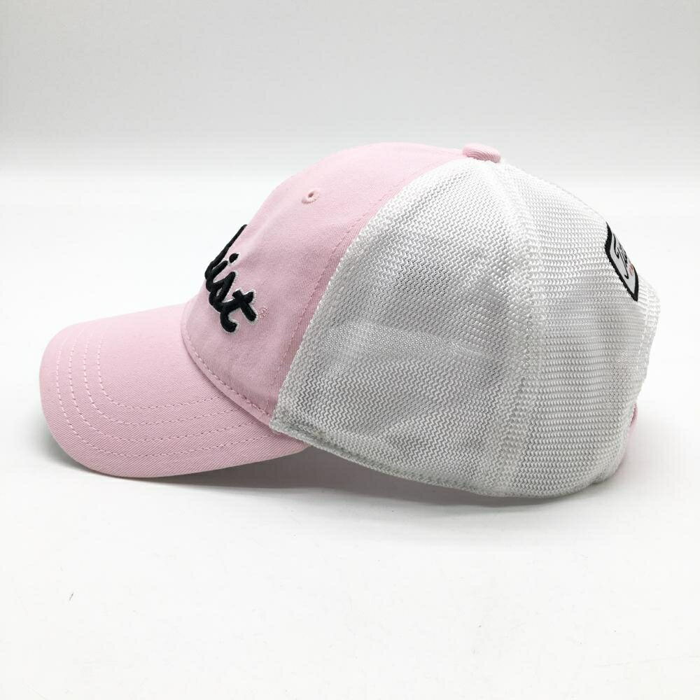 【美品】タイトリスト キャップ ピンク×黒 立体ロゴ刺しゅう ゴルフウェア TITLEIST
