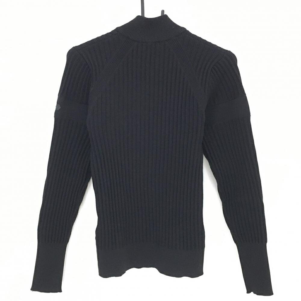 【美品】ブリヂストン ニットジャケット 黒 袖ロゴ ULTICORE レディース M ゴルフウェア Bridgestone