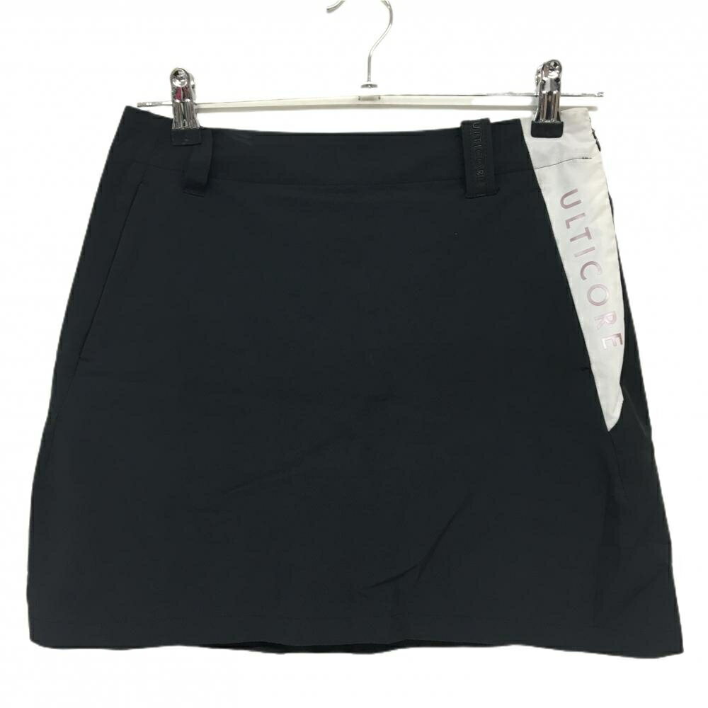 ブリヂストン スカート 黒×白 ULTICORE サイドプリント 内側インナーパンツ レディース S ゴルフウェア Bridgestone