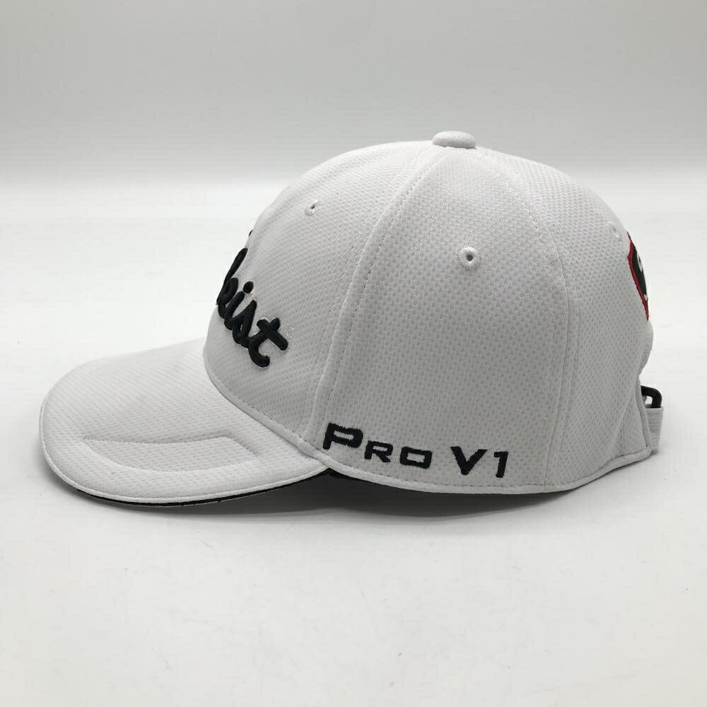 タイトリスト キャップ 白×黒 立体ロゴ フットジョイ フリー(57-59cm) ゴルフウェア TITLEIST