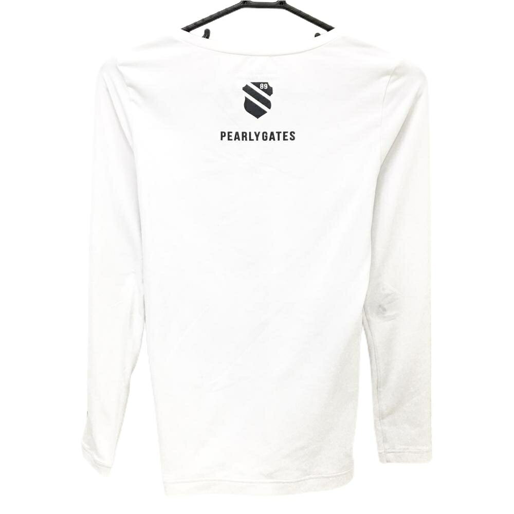 パーリーゲイツ インナーシャツ 白×ネイビー ロゴプリント レディース 1(M) ゴルフウェア PEARLY GATES