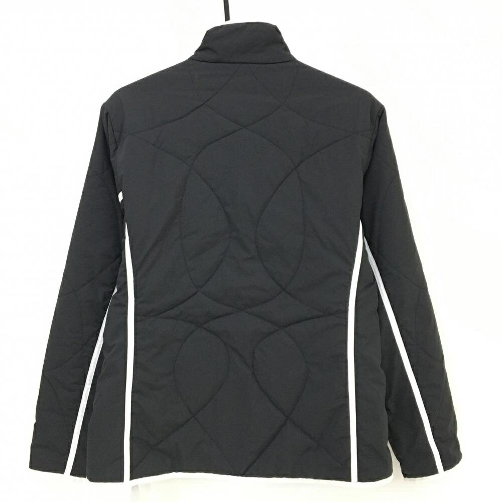 トミーヒルフィガー 中綿ジャケット 黒×白 裾ロゴ レディース XL ゴルフウェア Tommy Hilfiger Golf