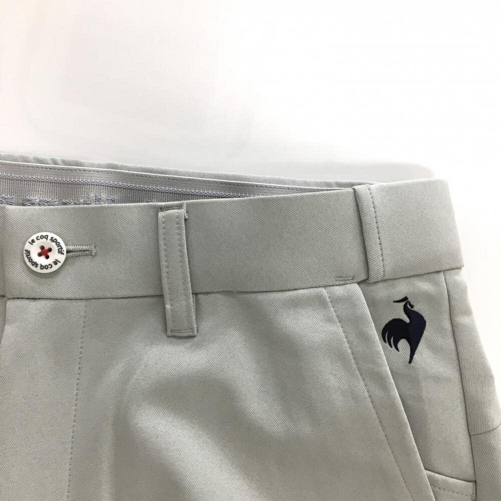 【超美品】ルコックゴルフ パンツ グレー ロゴ刺しゅう ストレッチ メンズ 79 ゴル...