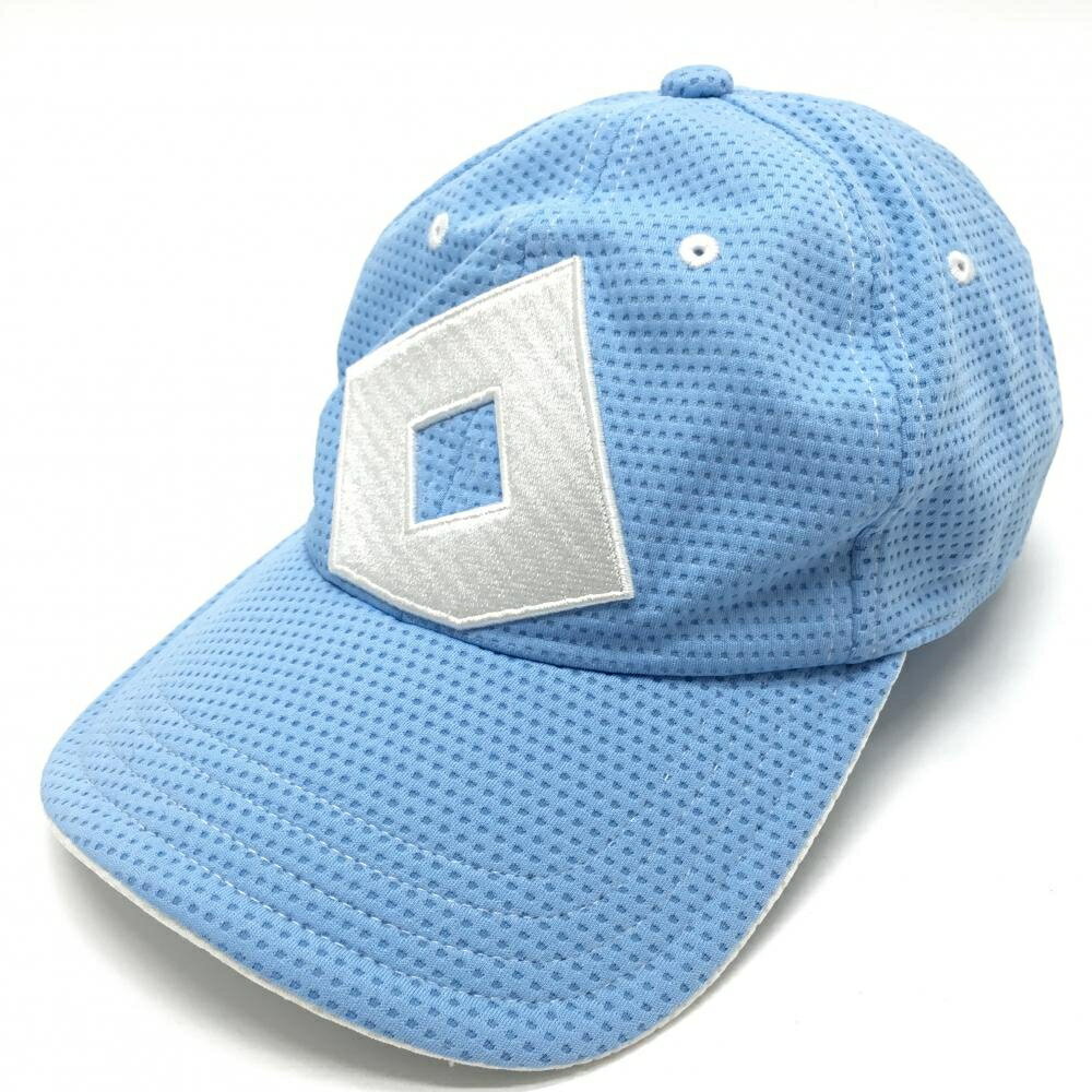 【超美品】オノフ キャップ ライトブルー メッシュ調 立体ロゴ ゴルフウェア ONOFF