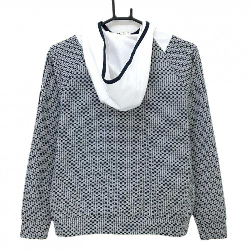 【美品】テーラーメイド ジップパーカー 黒×白 英字総柄 ジャケット レディース S ゴルフウェア TaylorMade