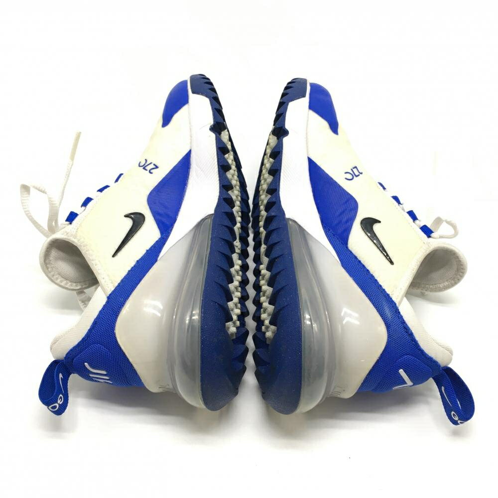 【美品】ナイキ ゴルフシューズ 白×ブルー CK6483-106 エアマックス270 スパイクレス レディース 23.0 ゴルフウェア NIKE