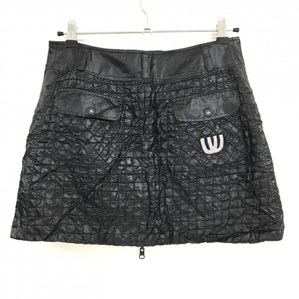 【美品】MUスポーツ リバーシブルスカート 黒 レディース 42(L) ゴルフウェア M・U SPORTS