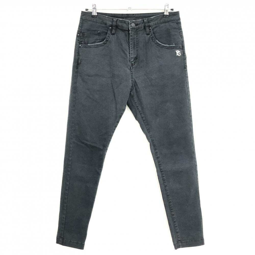 Rakuten - 【美品】パーリーゲイツ パンツ 黒 ロゴ白 ダメージ加工 ストレッチ レディース 1(M) ゴルフウェア PEARLY GATES