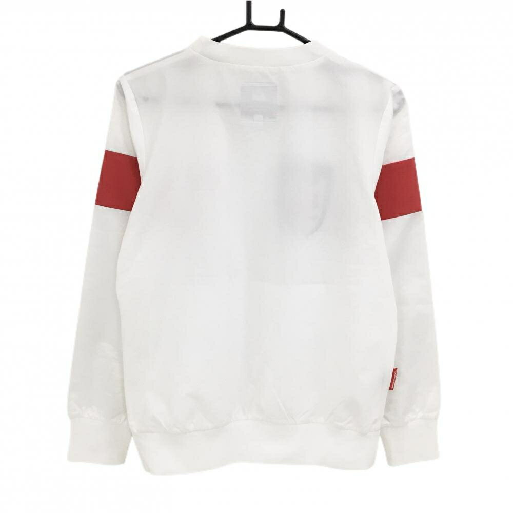 【超美品】ルコックゴルフ スニード 白×レッド 胸ロゴ 薄手 ブルゾン メンズ M ゴルフウェア le coq sportif