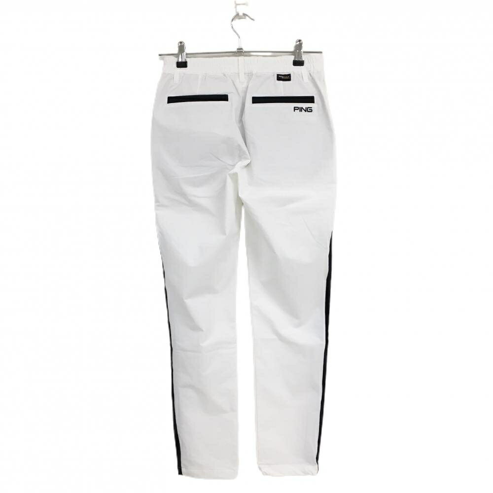【新品】ピン パンツ 白×黒 一部サイド切替 CORDURA ストレッチ レディース S ゴルフウェア PING