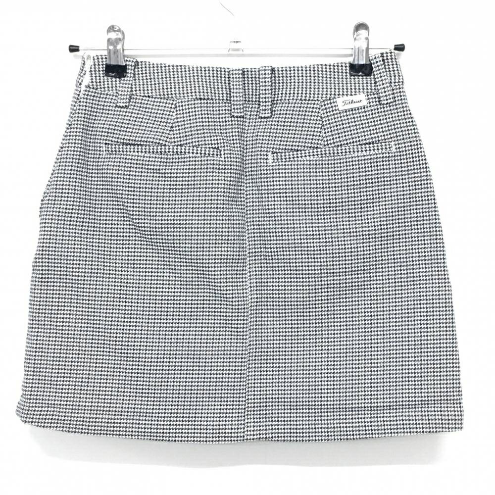 【美品】タイトリスト スカート 白×黒 千鳥格子 内側インナーパンツ レディース S ゴルフウェア TITLEIST