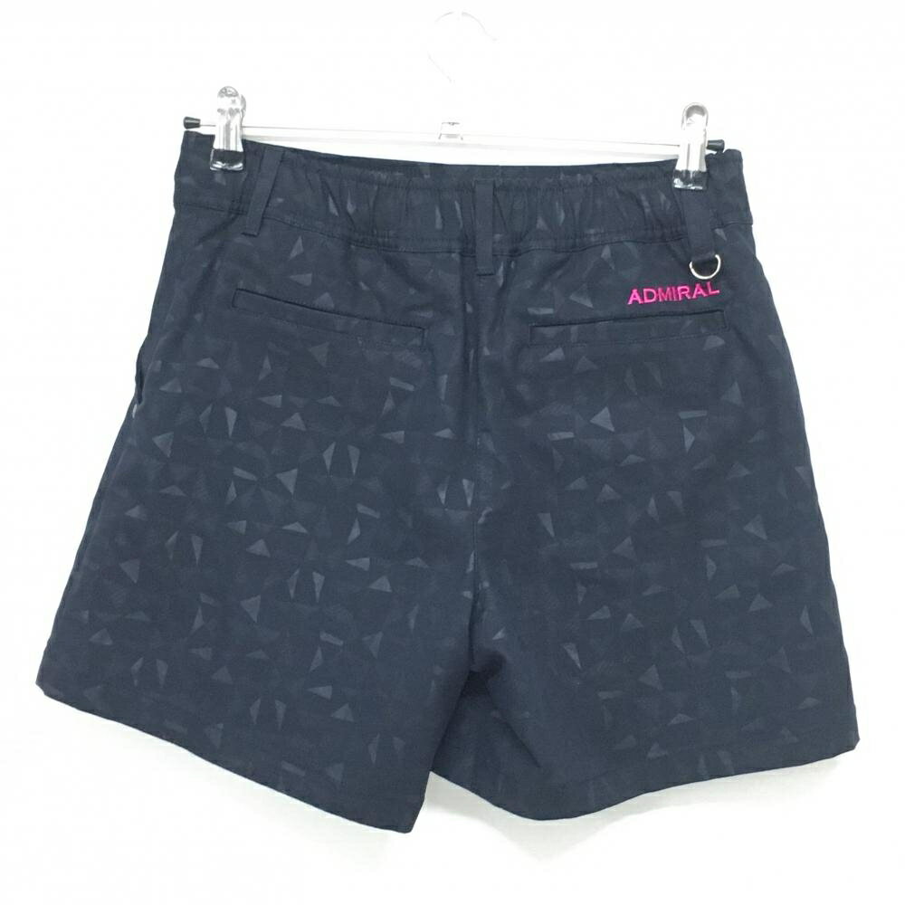 【美品】アドミラル キュロットスカート ダークネイビー 地模様 裏地付 レディース M ゴルフウェア Admiral