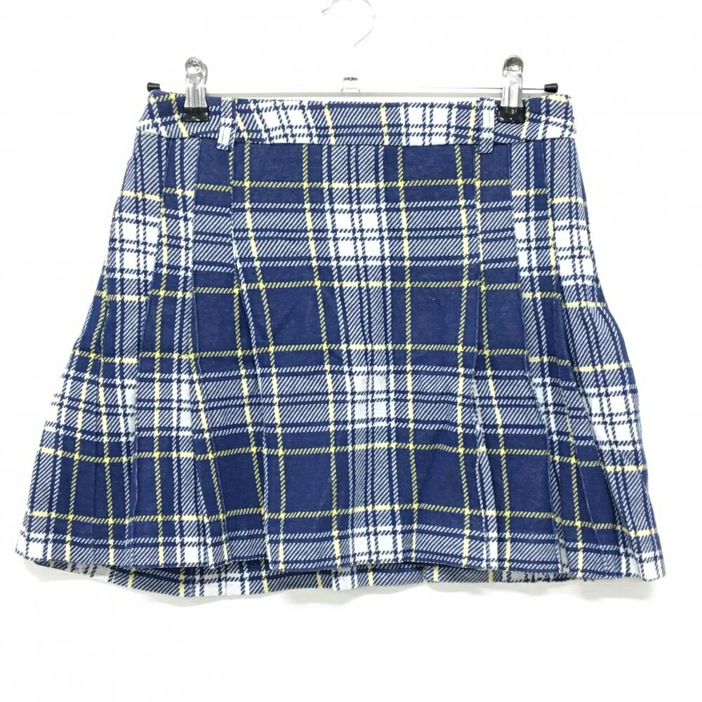 ビームスゴルフスカートネイビー×白...
