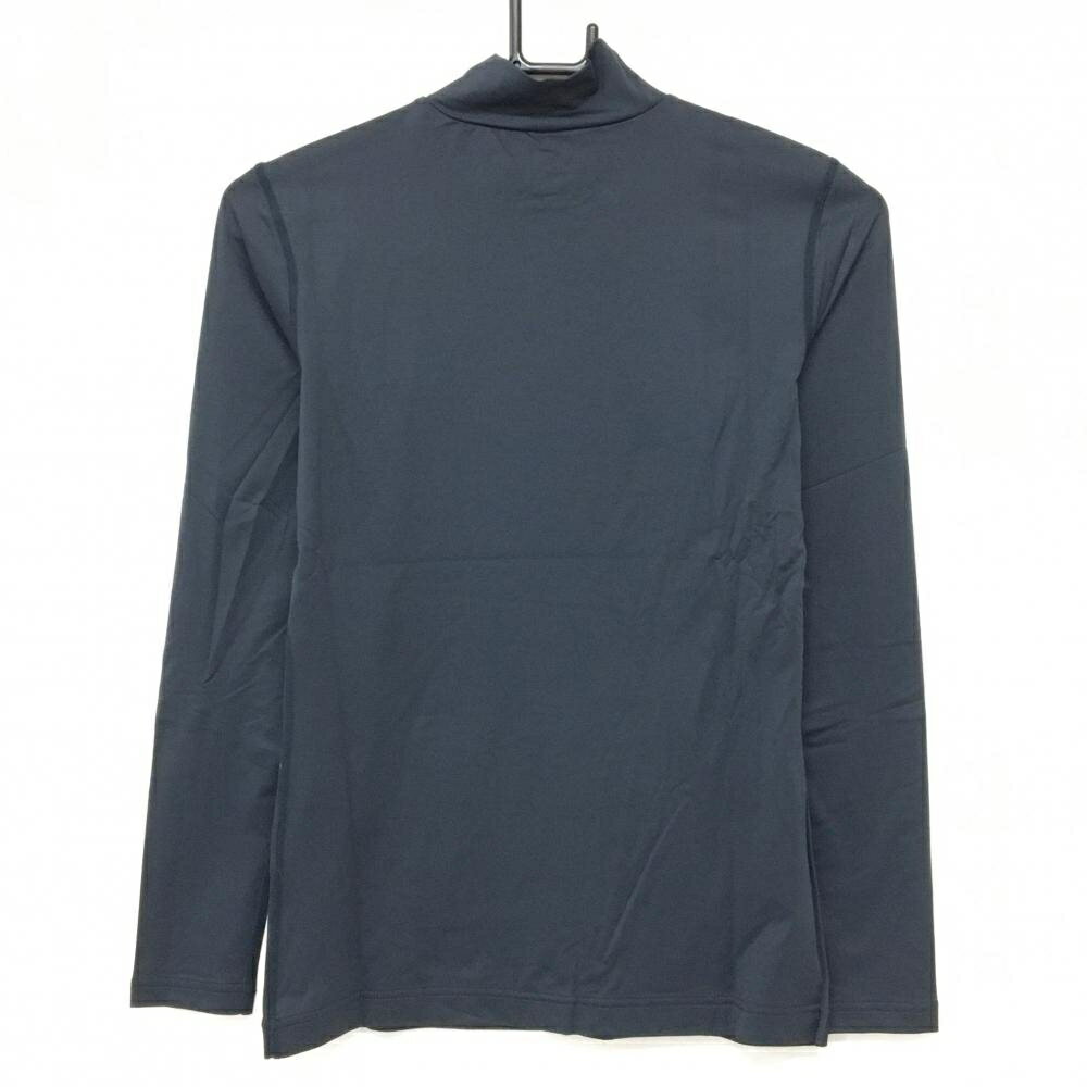 【新品】パーリーゲイツ ハイネックインナーシャツ ネイビー×白 袖ロゴ 吸水速乾 接触冷感 レディース 1(M) ゴルフウェア PEARLY GATES