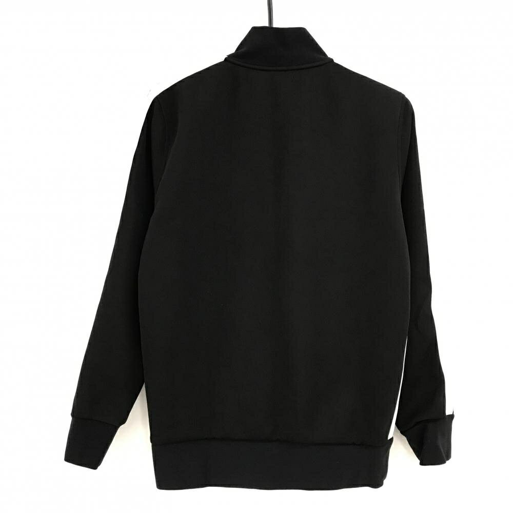 【美品】エフィカス ジャケットブルゾン 黒×白 袖ライン メンズ L ゴルフウェア efficace