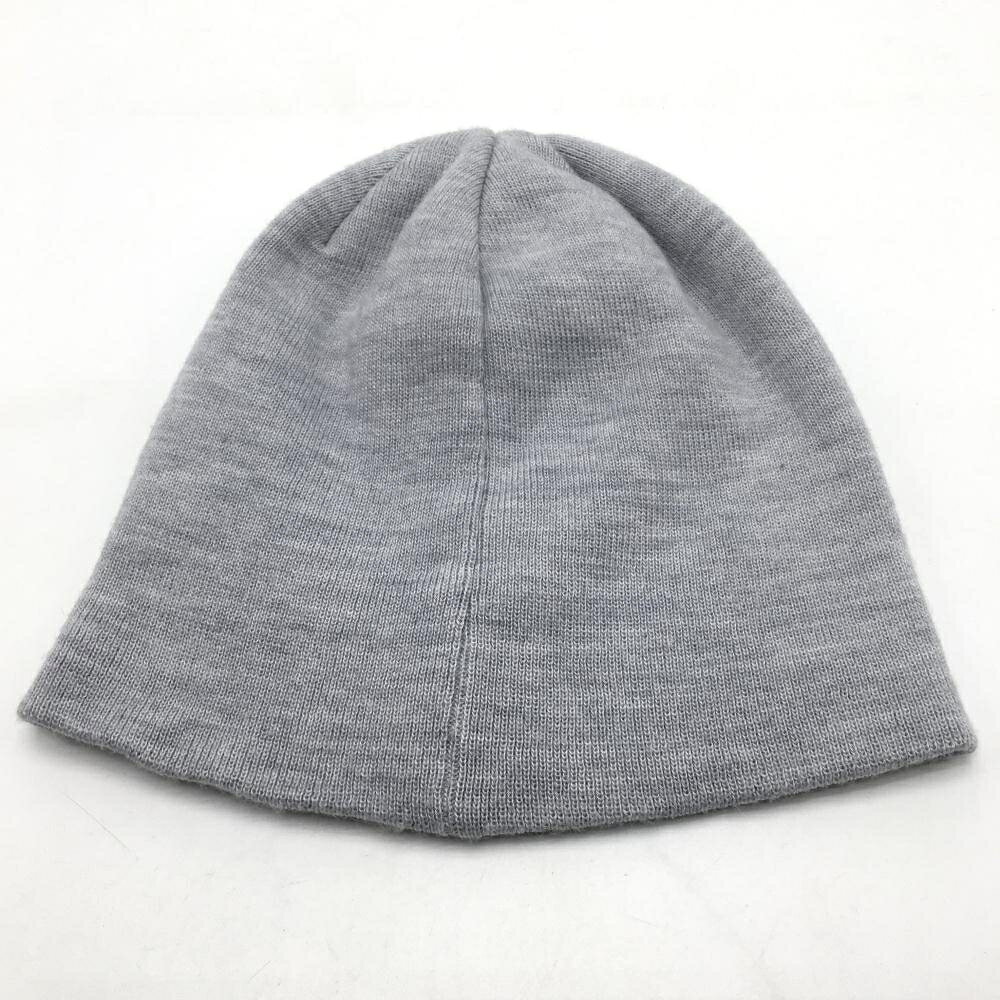 【美品】ビームスゴルフ ニット帽 杢グレー×ネイビー ロゴ刺しゅう ゴルフウェア BEAMS GOLF