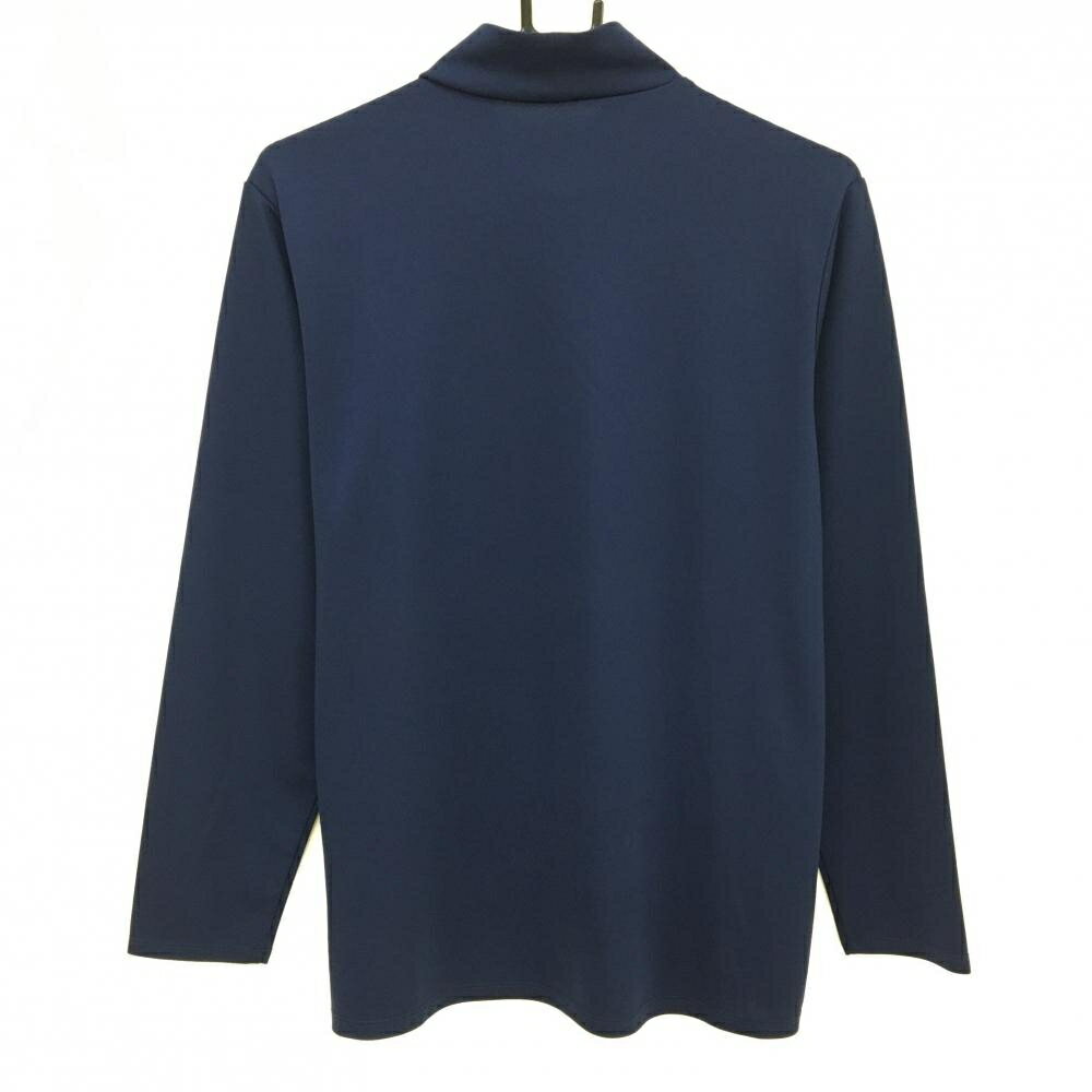 【美品】プーマ インナーシャツ ネイビー×白 ロゴ刺しゅう メンズ M ゴルフウェア PUMA