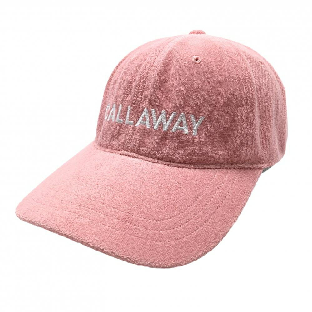 CALLAWAY - 【超美品】キャロウェイ キャップ ピンク×白 パイル地 ロゴ刺しゅう FR ゴルフウェア Callaway