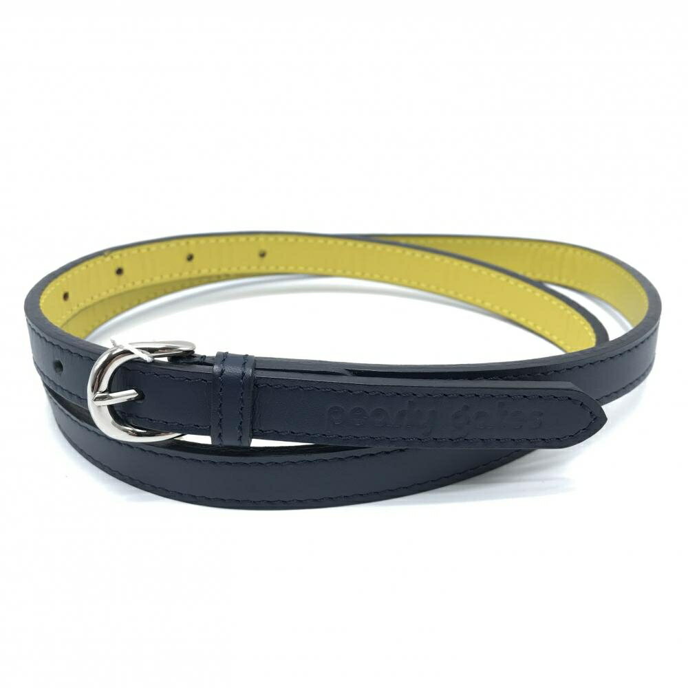 【新品】パーリーゲイツ ベルト ネイビー 裏イエロー レディース ゴルフウェア PEARLY GATES