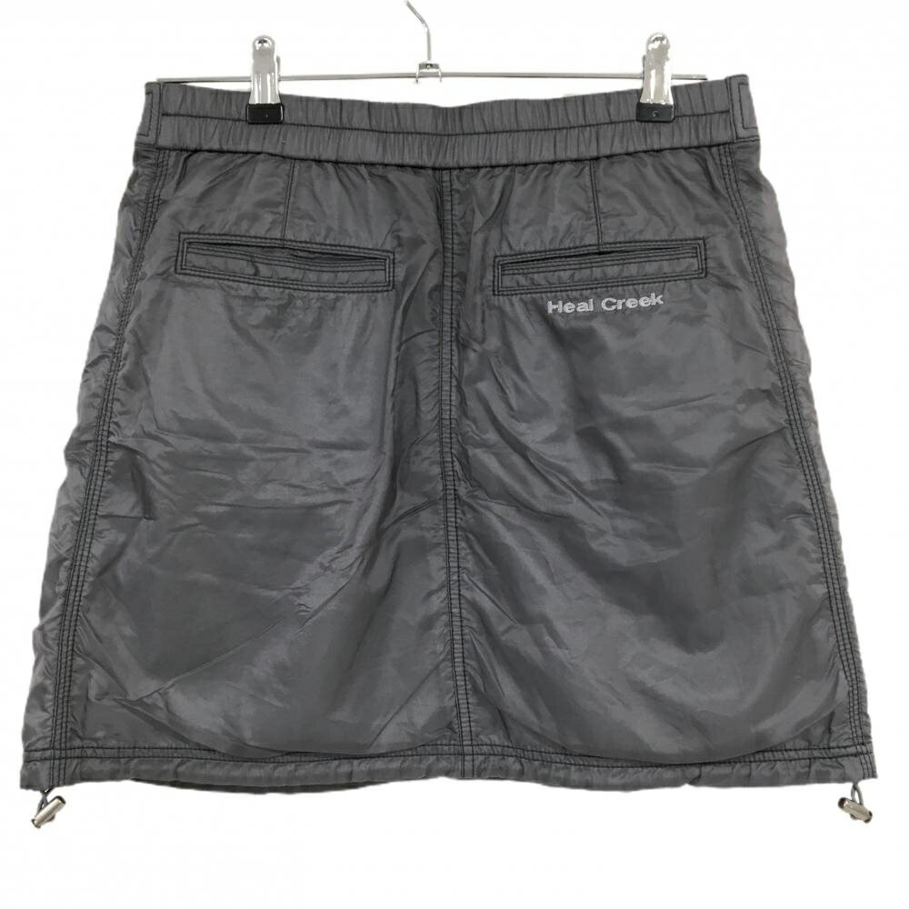 【超美品】ヒールクリーク ナイロンスカート ダークグレー レディース 42(L) ゴルフウェア Heal Creek