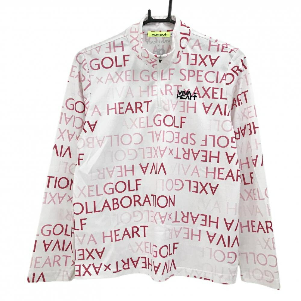 ビバハート長袖ハイネックシャツ白×...