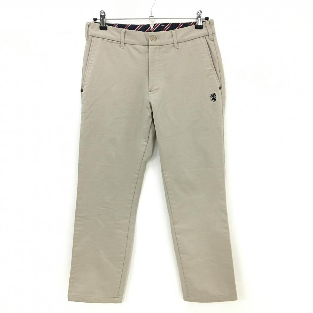 アドミラル パンツ ベージュ×ネイビー ロゴ刺しゅう 裏微起毛 ストレッチ メンズ M ゴルフウェア Admiral