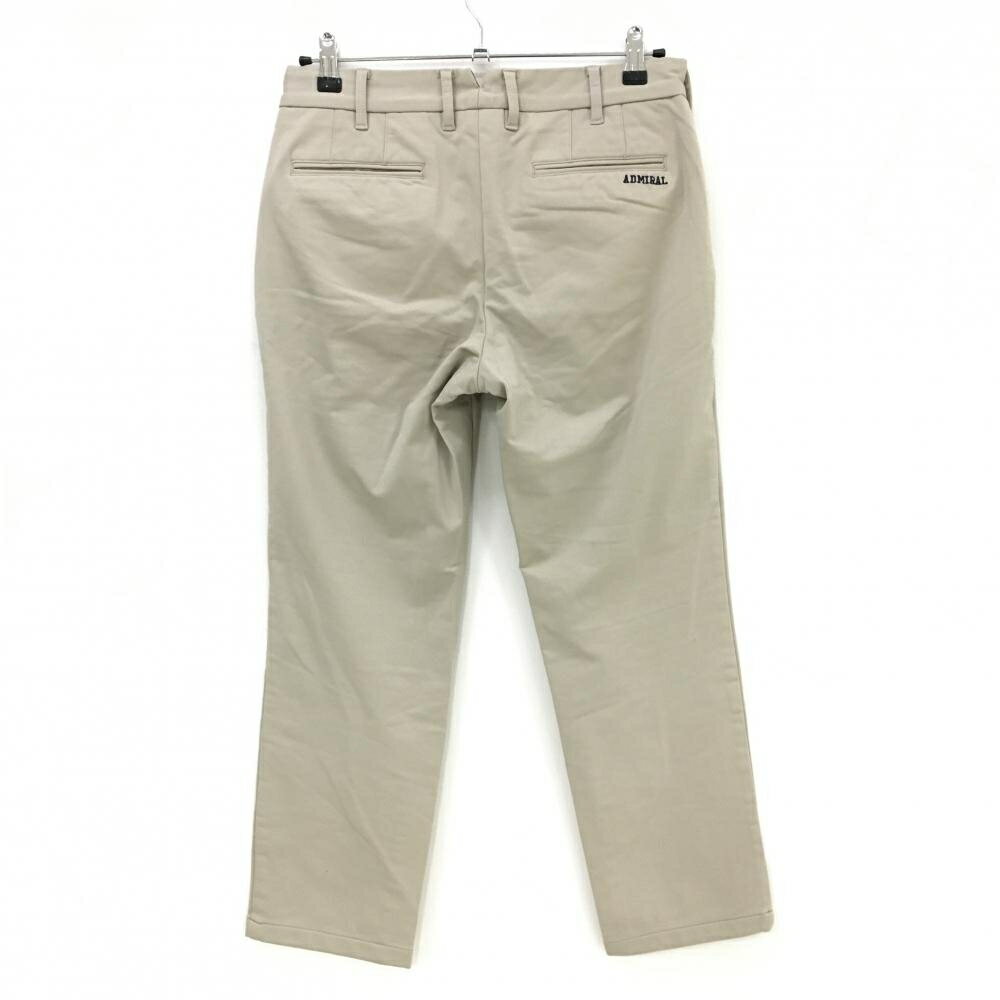 アドミラル パンツ ベージュ×ネイビー ロゴ刺しゅう 裏微起毛 ストレッチ メンズ M ゴルフウェア Admiral