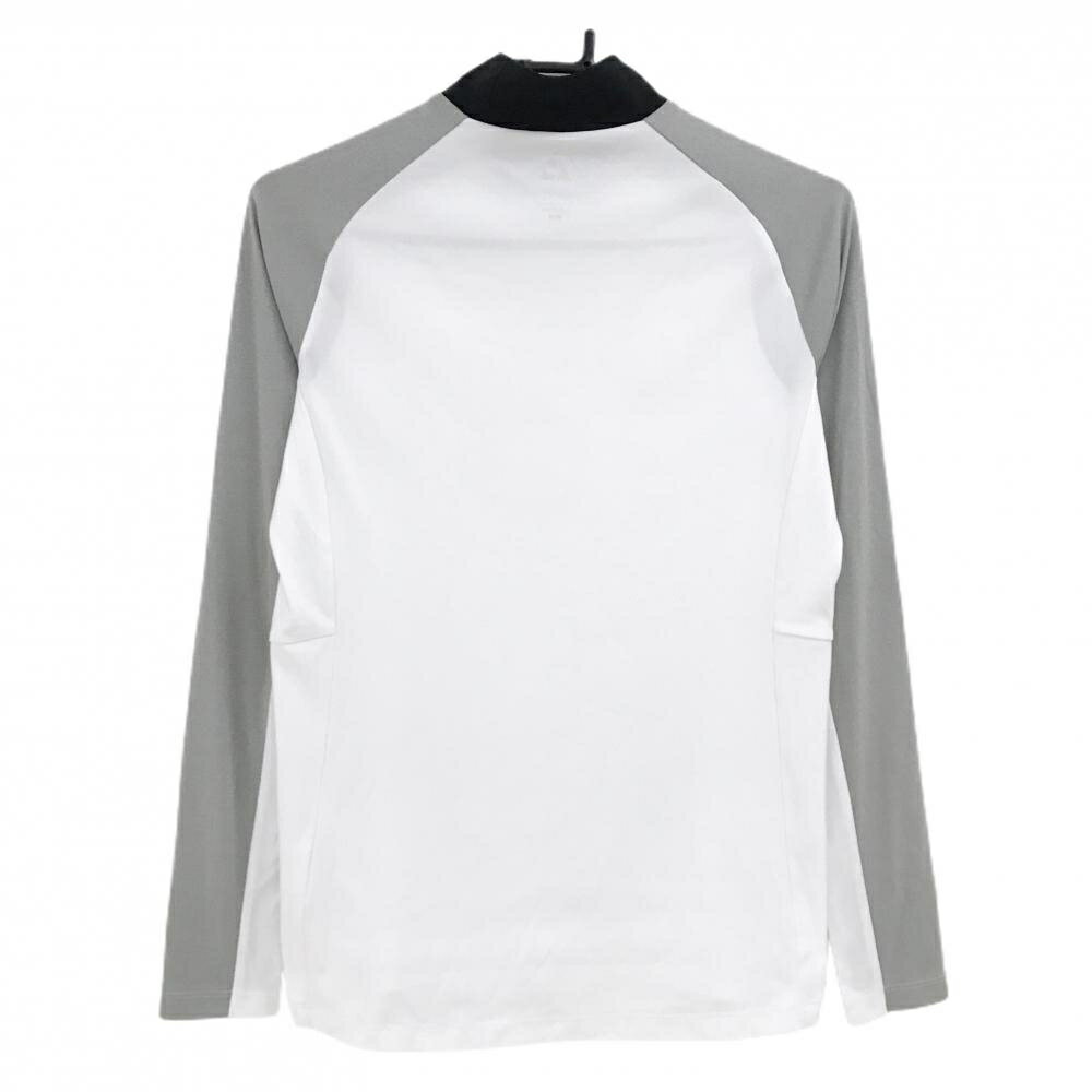 【美品】ルコックゴルフ ハイネックインナーシャツ 白×グレー×黒 レディース M ゴルフウェア le coq sportif
