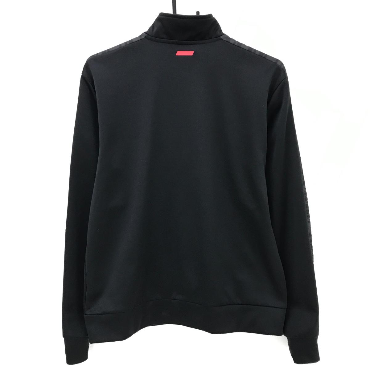 プーマ×フェラーリ ジャケットブルゾン 黒×レッド 袖ライン切替 メンズ S ゴルフウェア PUMA