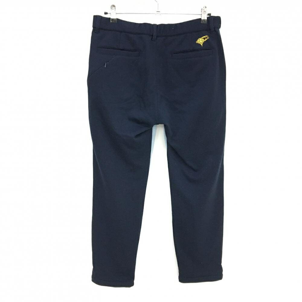 ビームスゴルフ パンツ スモーキーブルー×ネイビー 後ろロゴ ウエストゴム ストレッチ メンズ XL ゴルフウェア BEAMS GOLF