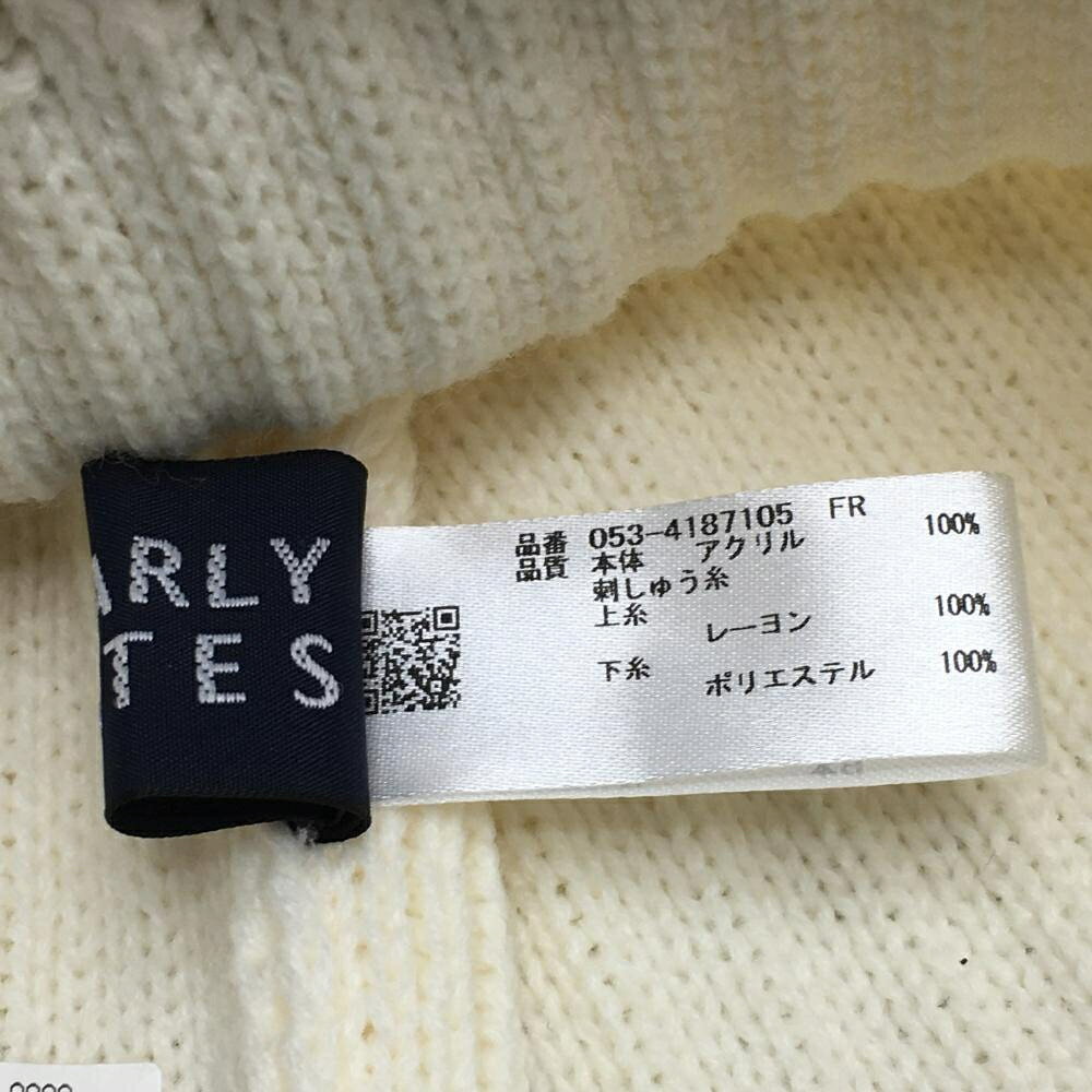【25%OFFクーポン配布中！9/14まで】【美品】パーリーゲイツ ニット帽 白×グレー ...