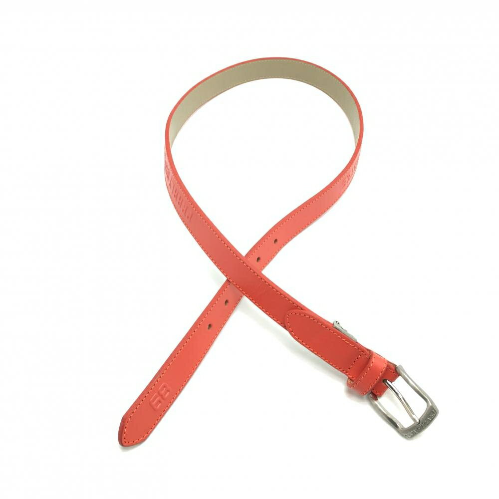 パーリーゲイツ ベルト オレンジ 立体ロゴ レディース ゴルフウェア PEARLY GATES