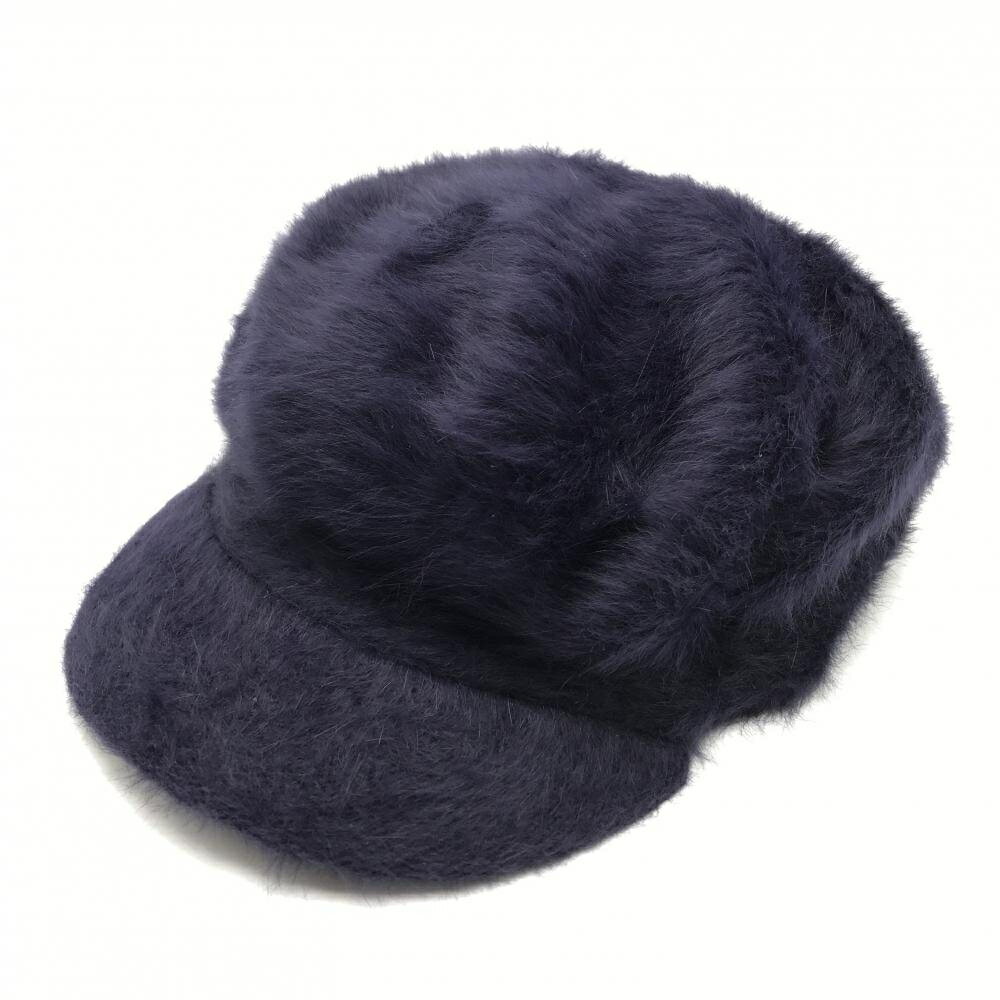 【超美品】ノイジーノイジー ファーキャスケット ネイビー MUスポーツ レディース F ゴルフウェア M・U SPORTS