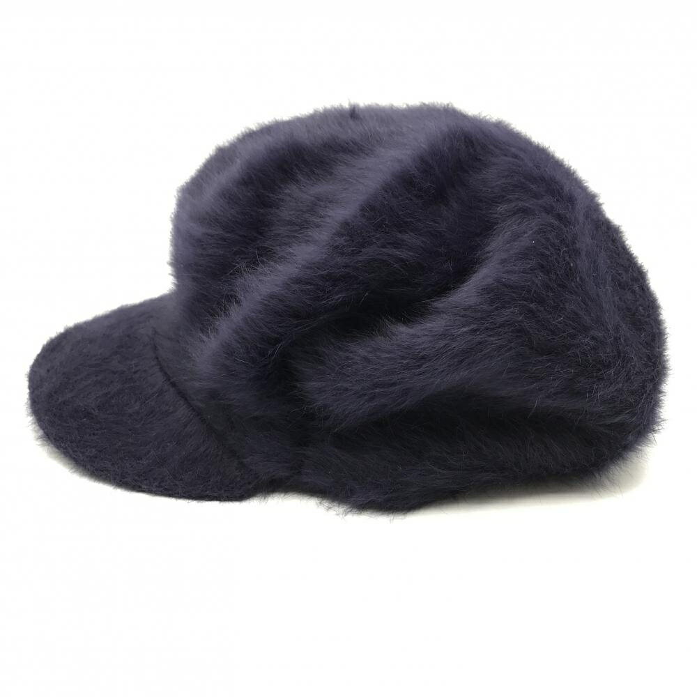 【超美品】ノイジーノイジー ファーキャスケット ネイビー MUスポーツ レディース F ゴルフウェア M・U SPORTS