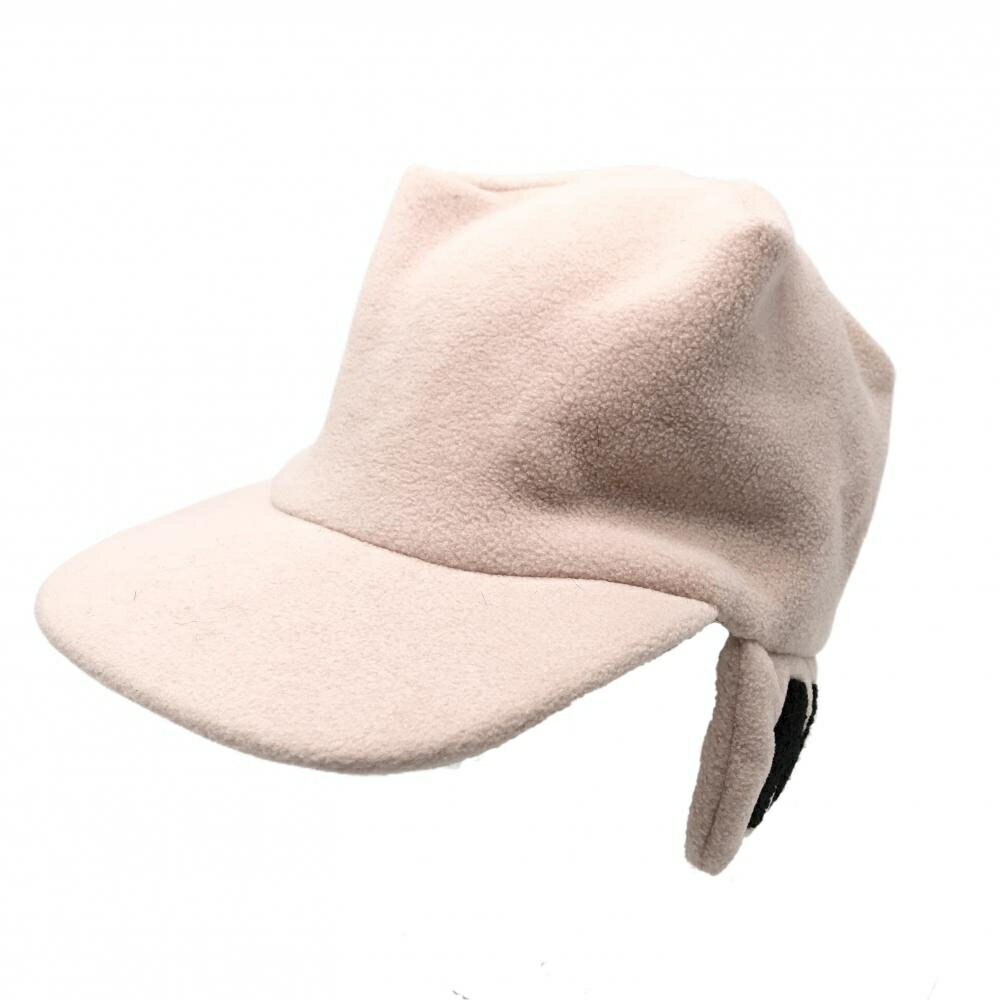 【美品】ノイジーノイジー 耳当て付きキャップ ピンク フリース地 MUスポーツ レディース ゴルフウェア M・U SPORTS