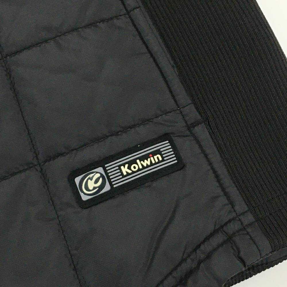 【超美品】コルウィン 中綿ベスト 黒 サイド切替 レディース L ゴルフウェア Kolwin