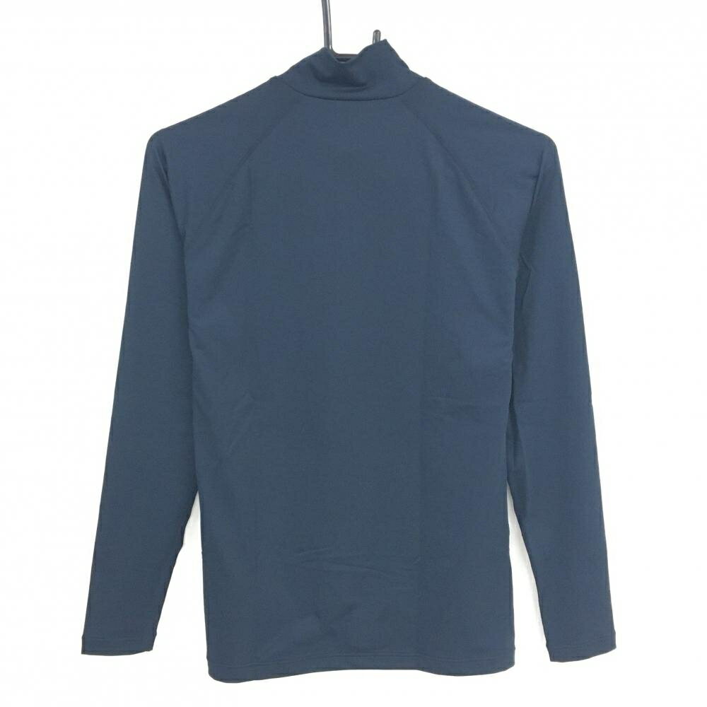 【新品】マンシングウェア ハイネックインナーシャツ ネイビー×白 ネックロゴ COOL レディース L ゴルフウェア Munsingwear
