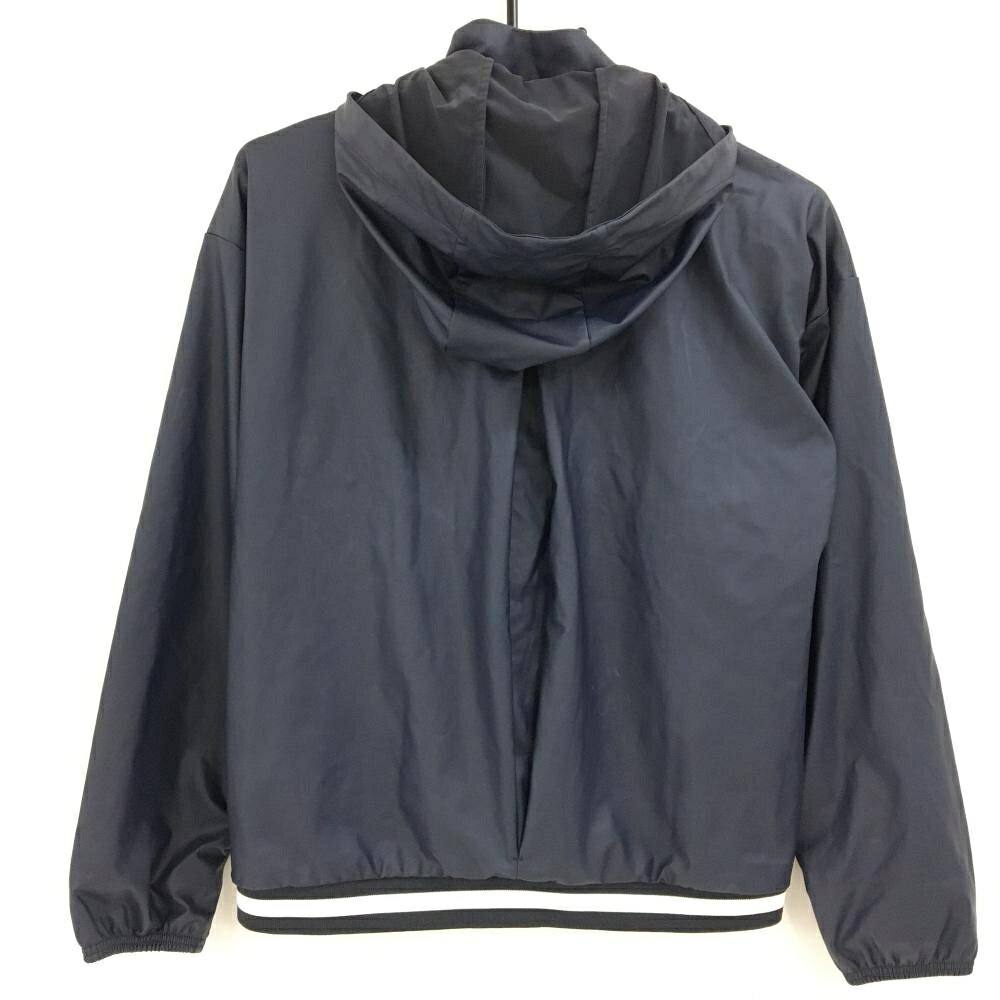 【美品】テーラーメイド ジップパーカー ネイビー×白 フード着脱可 蓄熱裏地 レディース L ゴルフウェア TaylorMade