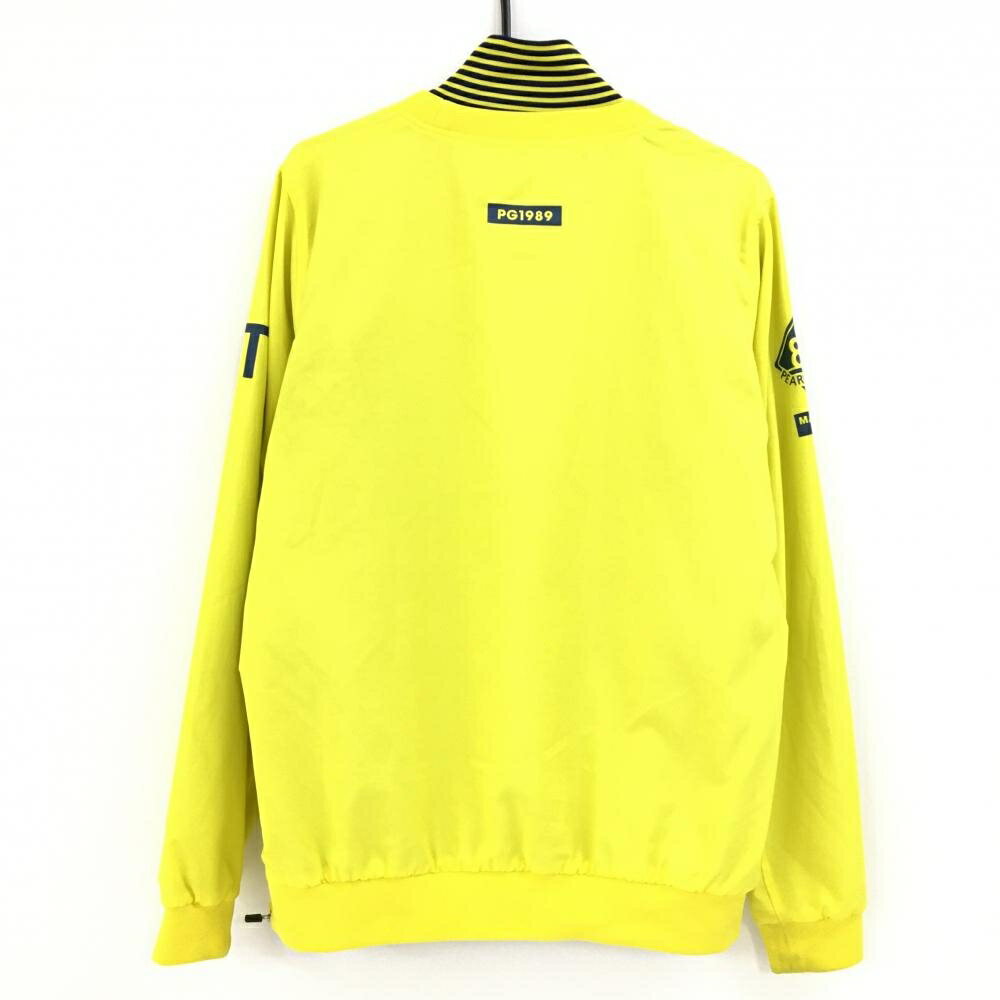 パーリーゲイツ ツインスニード イエロー×ネイビー 数字柄地模様 蓄熱裏地 ブルゾン メンズ 5(L) ゴルフウェア PEARLY GATES