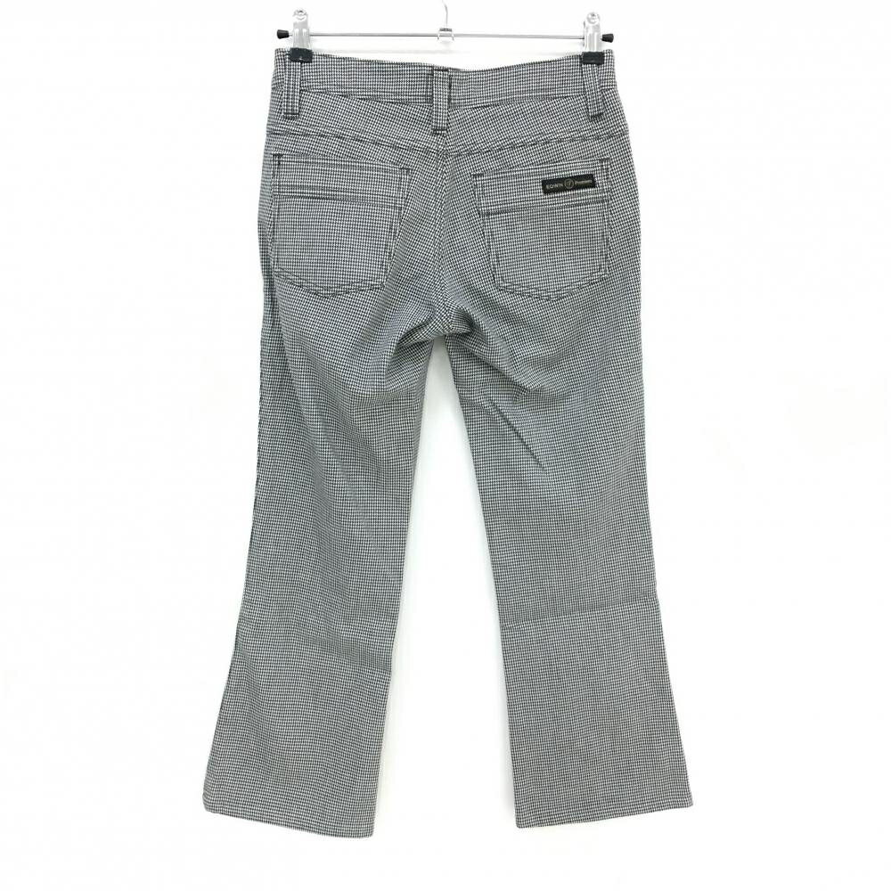 エドウィンPremiere パンツ 白×黒 千鳥格子 裏微起毛 レディース 7 ゴルフウェア EDWIN GOLF