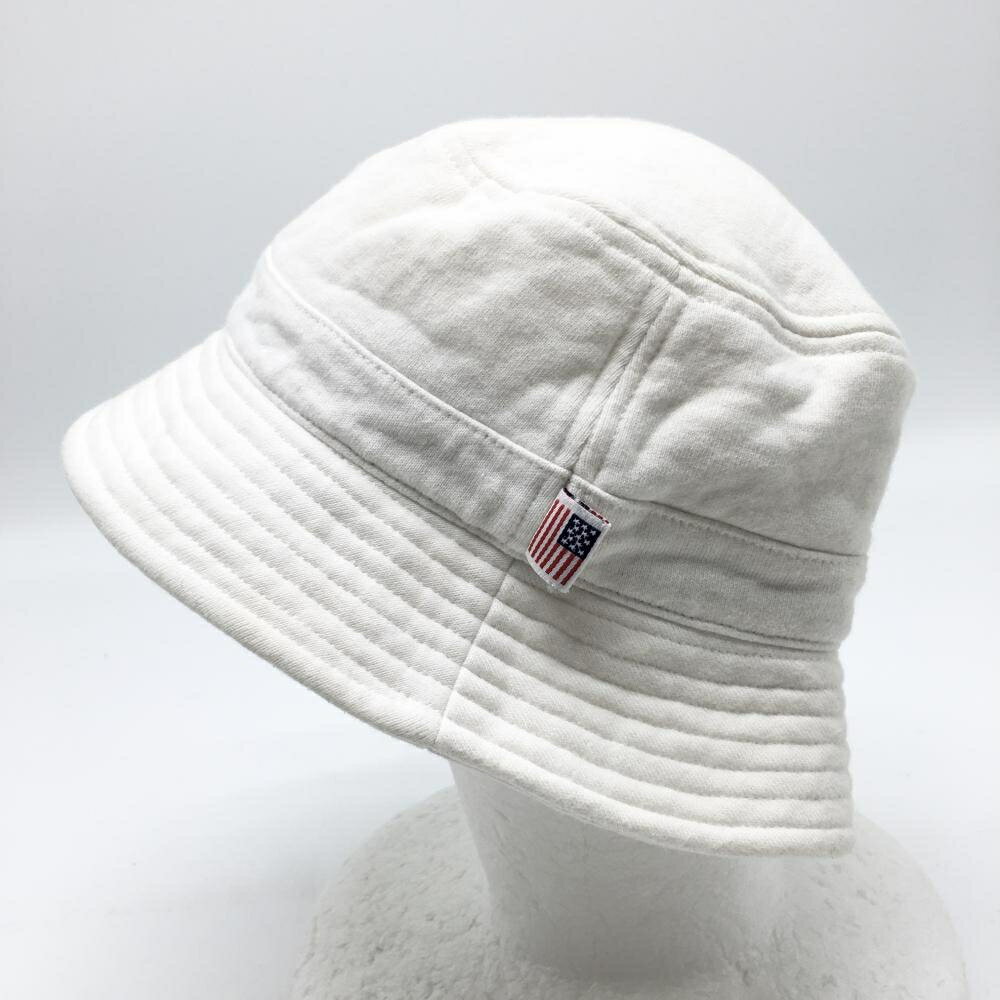 【美品】マンシングウェア バケットハット 白 ペンギン刺しゅう レディース M(54-56cm) ゴルフウェア Munsingwear